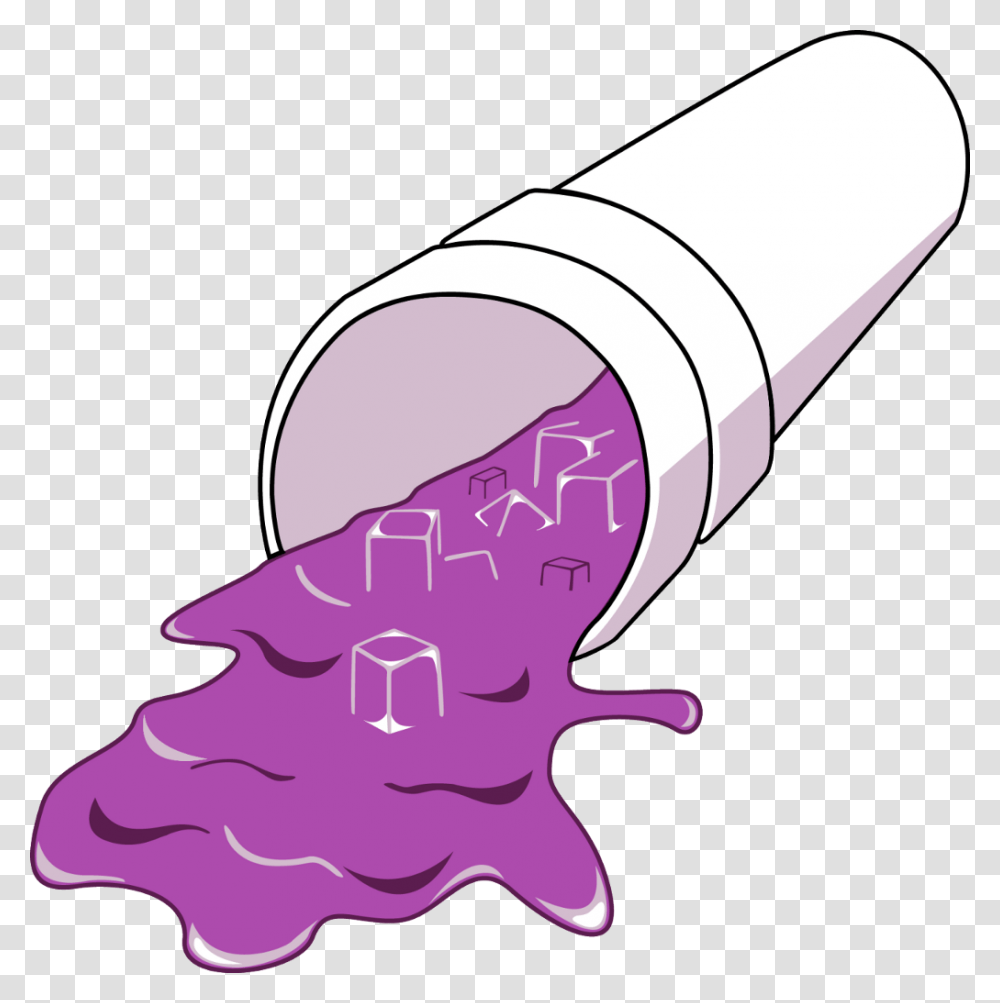 Lean Purple Spilled Drank Spilled Cup Of Lean Transparent Png
