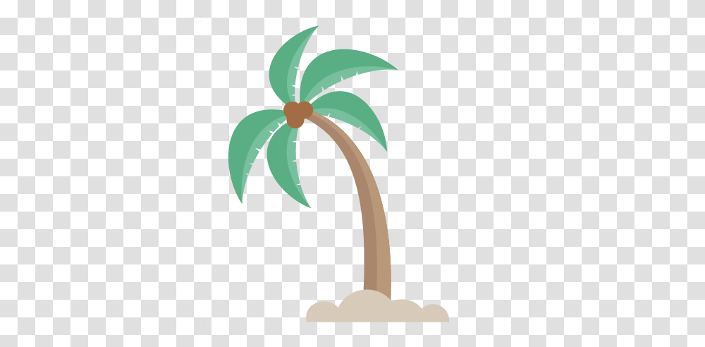 Leaning Palm Tree For Scrapbooking Beach Cut, Plant, Arecaceae, Flower, Blossom Transparent Png
