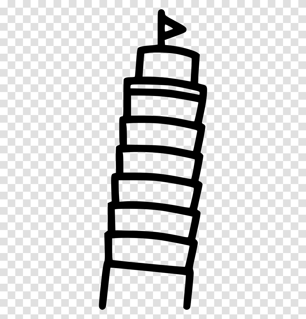 Leaning Tower Of Pisa Chair, Furniture, Stencil, Apparel Transparent Png