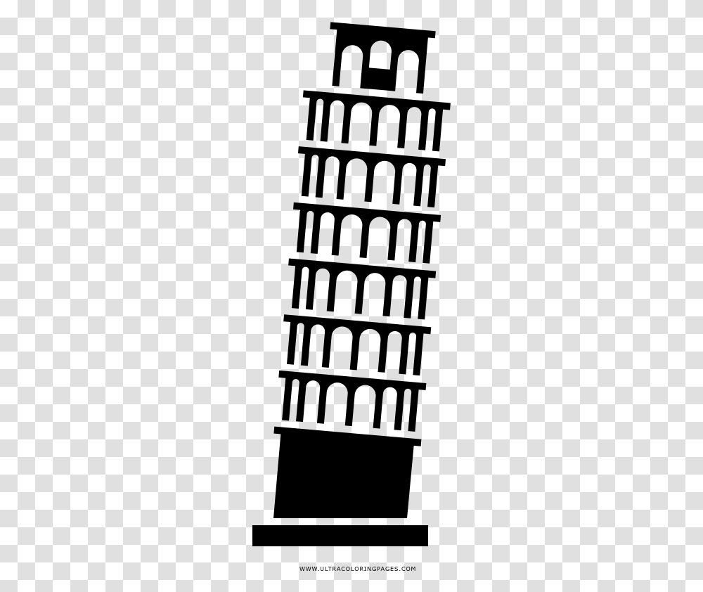 Leaning Tower Of Pisa Coloring, Gray, World Of Warcraft Transparent Png