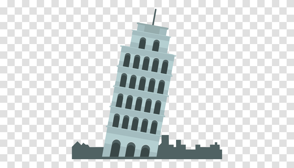 Leaning Tower Of Pisa Icon, Architecture, Building, Spire, Metropolis Transparent Png