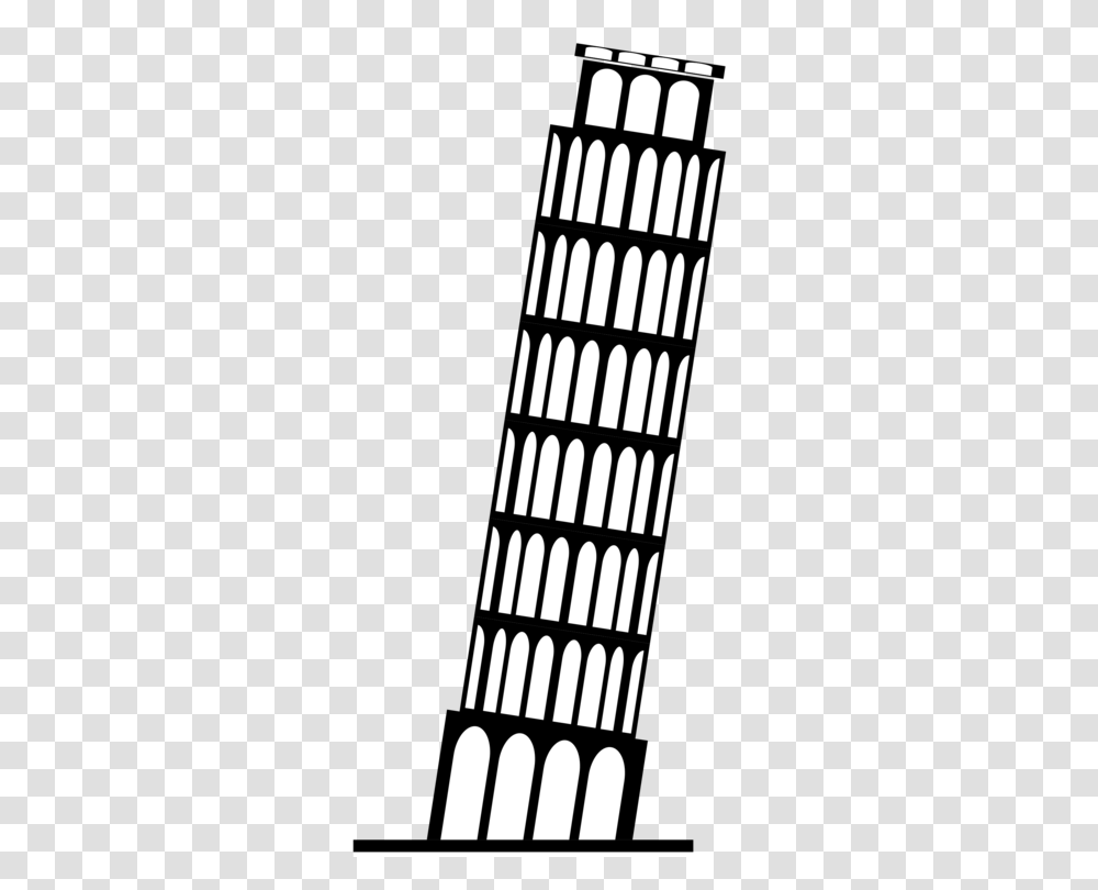 Leaning Tower Of Pisa Pdf Gothic Art Logo, Plant, Fence, Brick, Silhouette Transparent Png