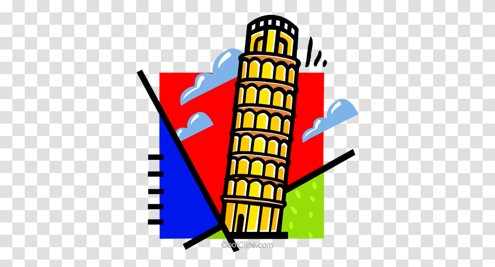 Leaning Tower Of Pisa Royalty Free Vector Clip Art Illustration, Building, Architecture, Interior Design Transparent Png