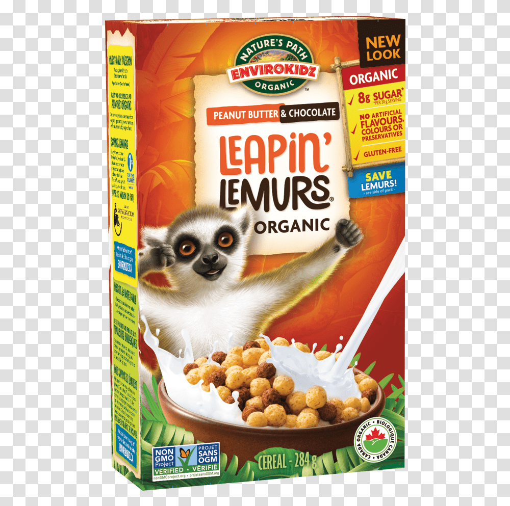 Leapin Lemurs Nature's Path, Food, Bird, Animal, Advertisement Transparent Png