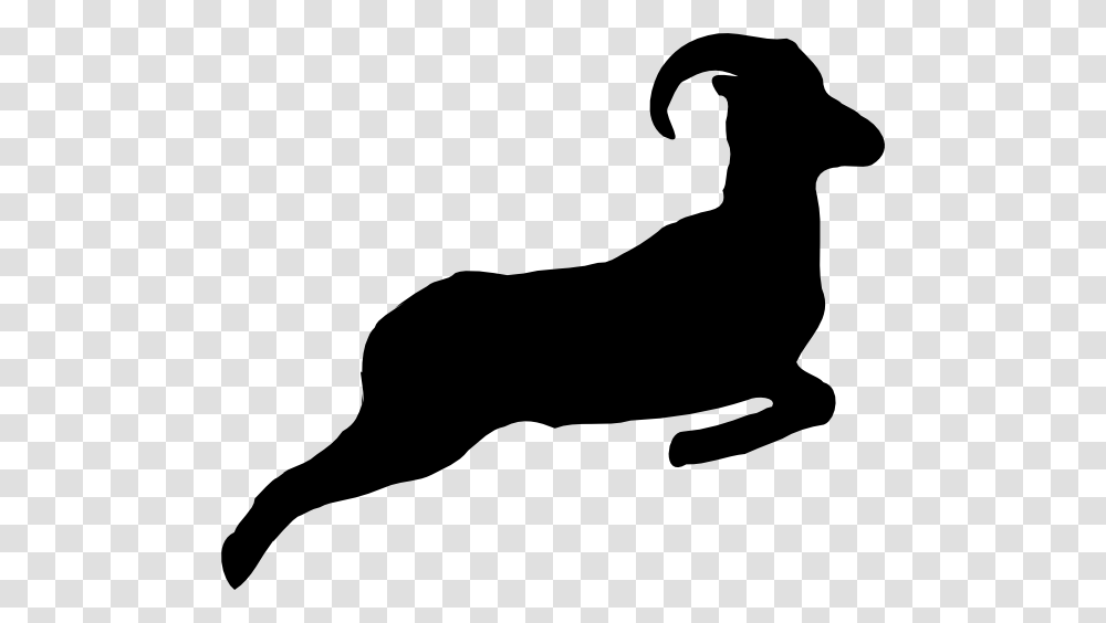 Leaping Ram Silhouette Clip Art, Stencil, Mammal, Animal, Dog Transparent Png