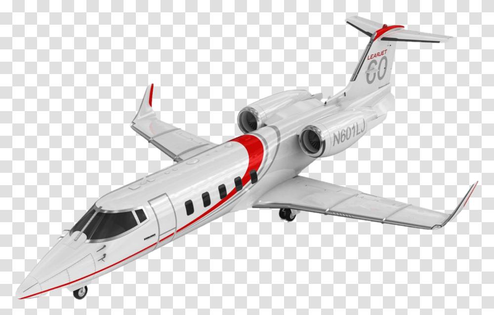 Lear 60 3d Private Jet Learjet 60 3d Model, Airplane, Aircraft, Vehicle, Transportation Transparent Png