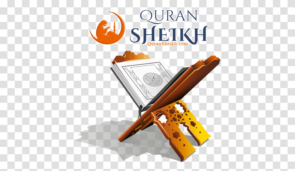 Learn Quran Online With Arab Sheikh Bible With Stand, Text, Advertisement, Paper, Poster Transparent Png