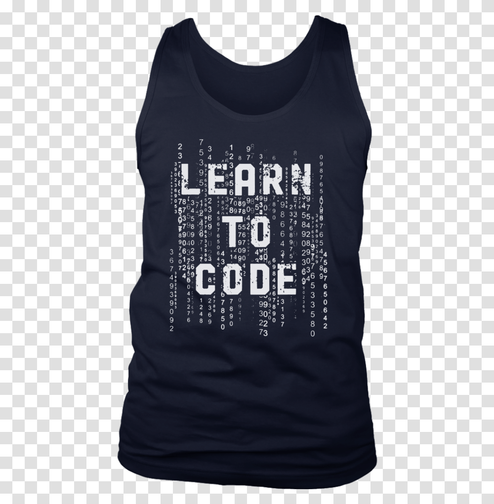 Learn To Code Shirt Funny Meme Coder Programing Coding Active Tank, Pillow, Cushion, Apparel Transparent Png