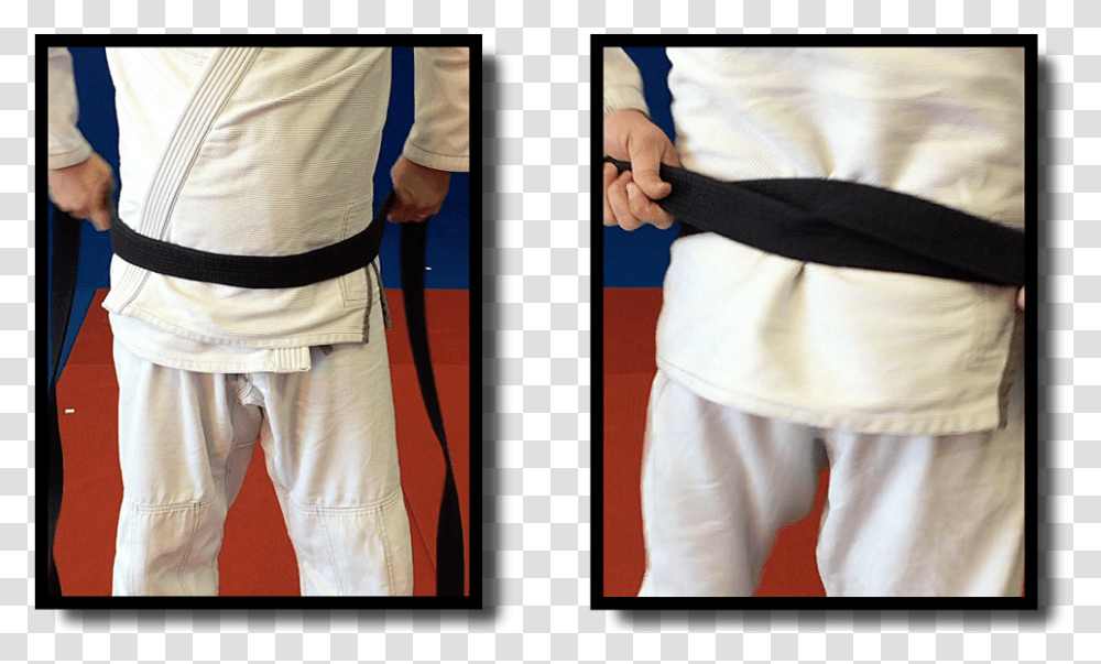 Learn To Tie Your Belt The Easiest Way Karate, Person, Accessories, Pants Transparent Png