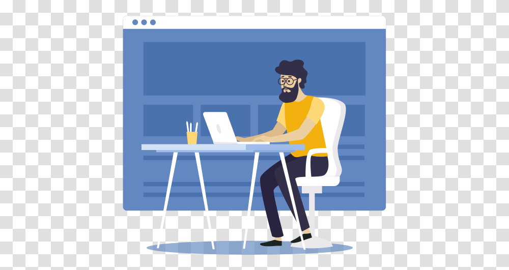 Learn Website Development Gif, Standing, Person, Human, Sitting Transparent Png