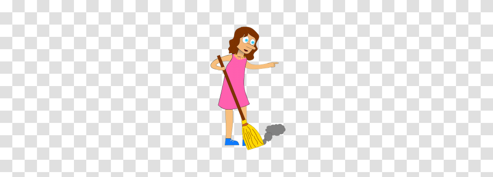 Learning To Clean Up After Playtime, Person, Human, Cleaning, Broom Transparent Png