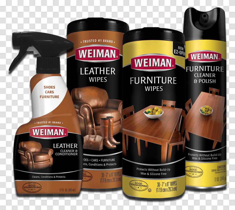 Leather Amp Wood Furniture Care Kit Weiman, Label, Tin, Can Transparent Png