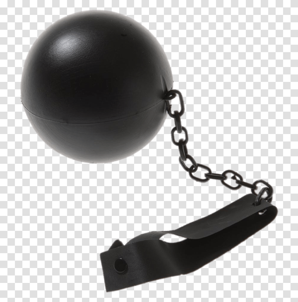 Leather Ball And Chain Ball And Chain, Sphere, Helmet, Apparel Transparent Png