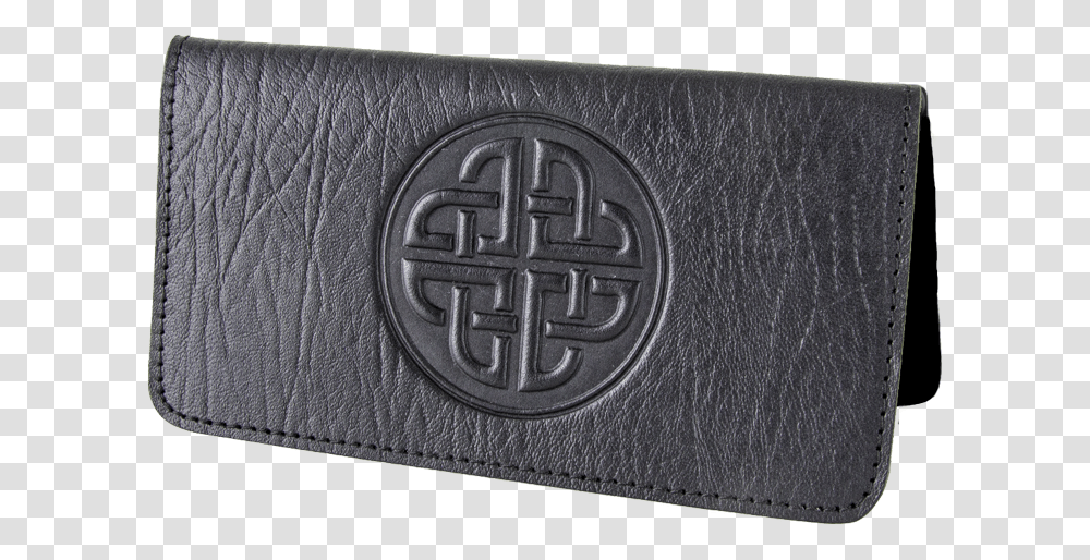 Leather Checkbook Cover I Celtic Love Knot In Black Wallet, Accessories, Accessory, Rug Transparent Png