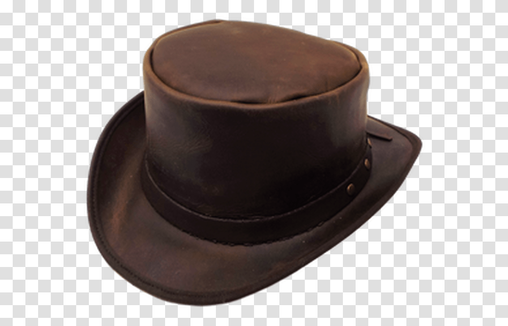 Leather Coachman Top Hat By One Fresh Hat Cowboy Hat, Apparel, Sun Hat, Sombrero Transparent Png