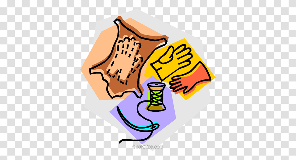 Leather Gloves Royalty Free Vector Clip Art Illustration, Washing, Food, Toast, Bread Transparent Png