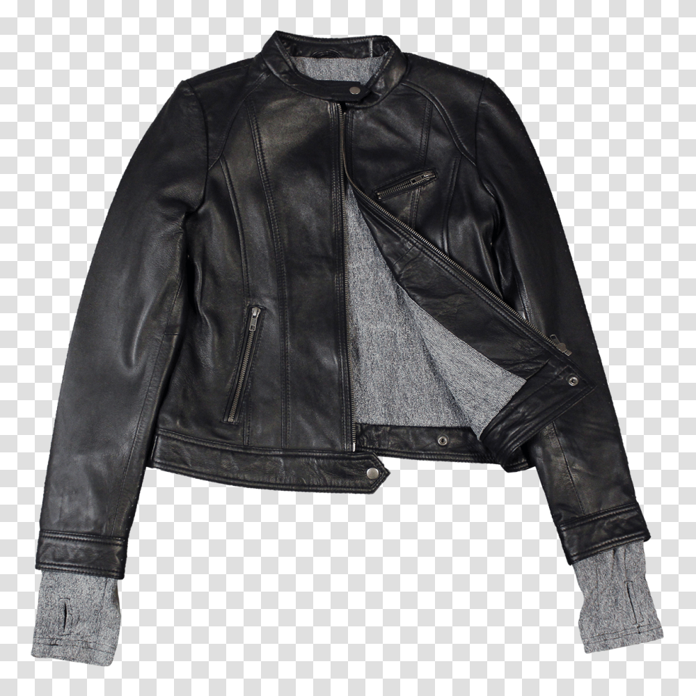 Leather Jacket, Apparel, Coat, Long Sleeve Transparent Png