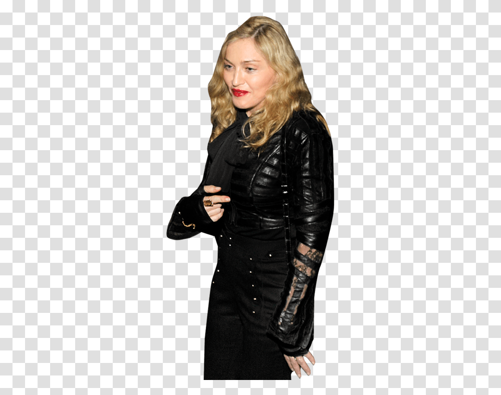 Leather Jacket, Apparel, Coat, Person Transparent Png