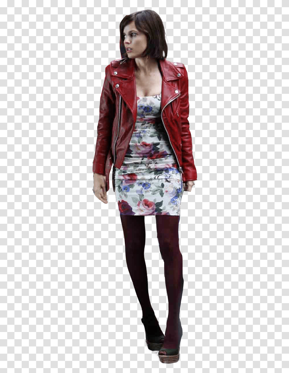 Leather Jacket, Apparel, Coat, Person Transparent Png