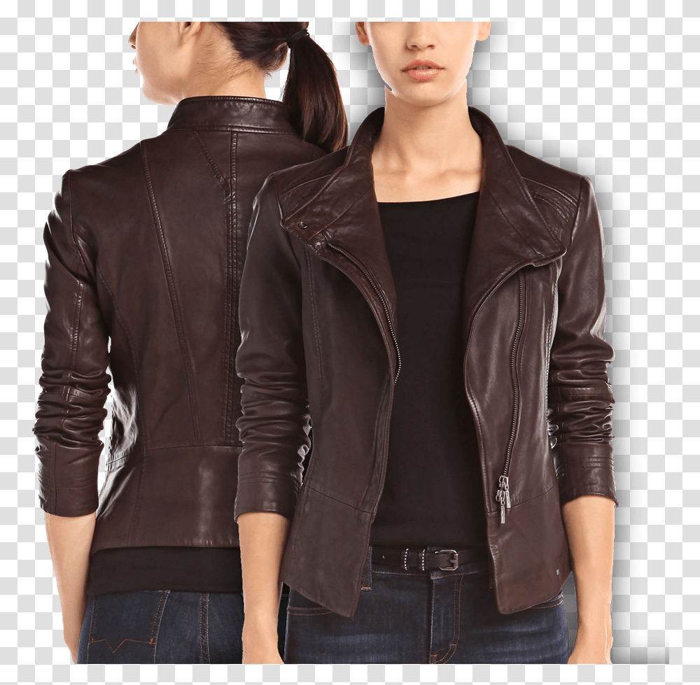 Leather Jacket, Apparel, Coat, Person Transparent Png