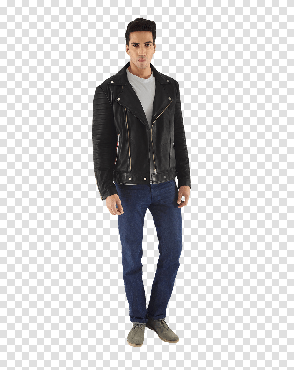 Leather Jacket, Apparel, Coat, Person Transparent Png