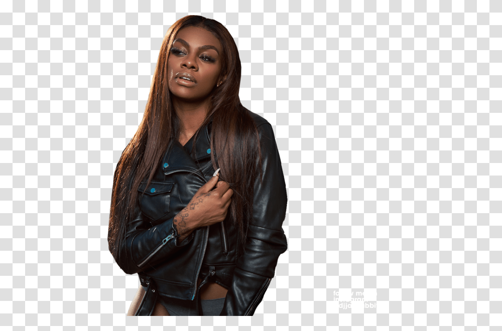 Leather Jacket, Coat, Apparel, Person Transparent Png