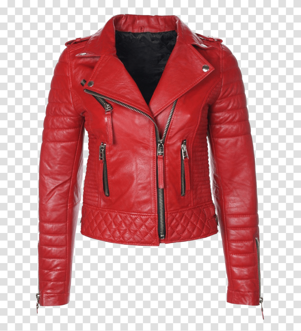 Leather Jacket Cute Red Leather Jacket, Apparel, Coat Transparent Png