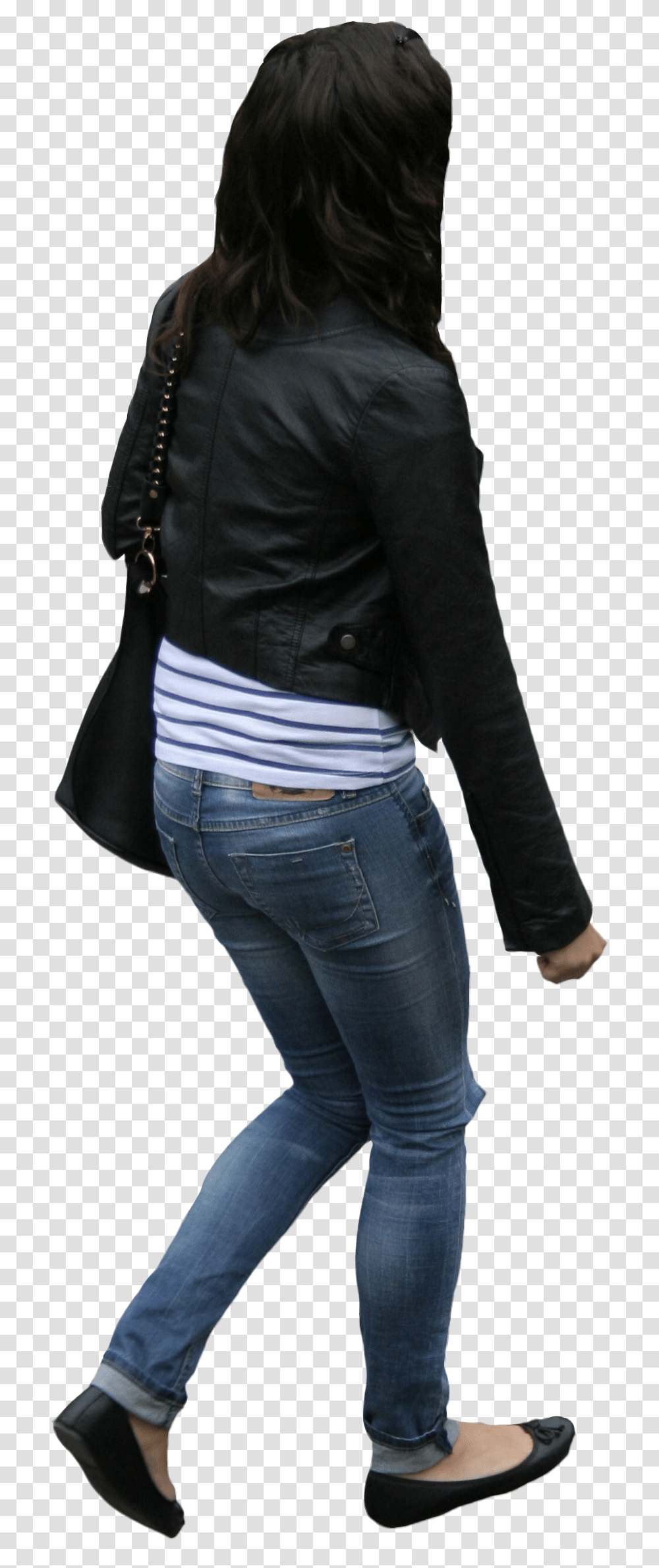 Leather Jacket Download Cut Out People From Above, Jeans, Pants, Person Transparent Png