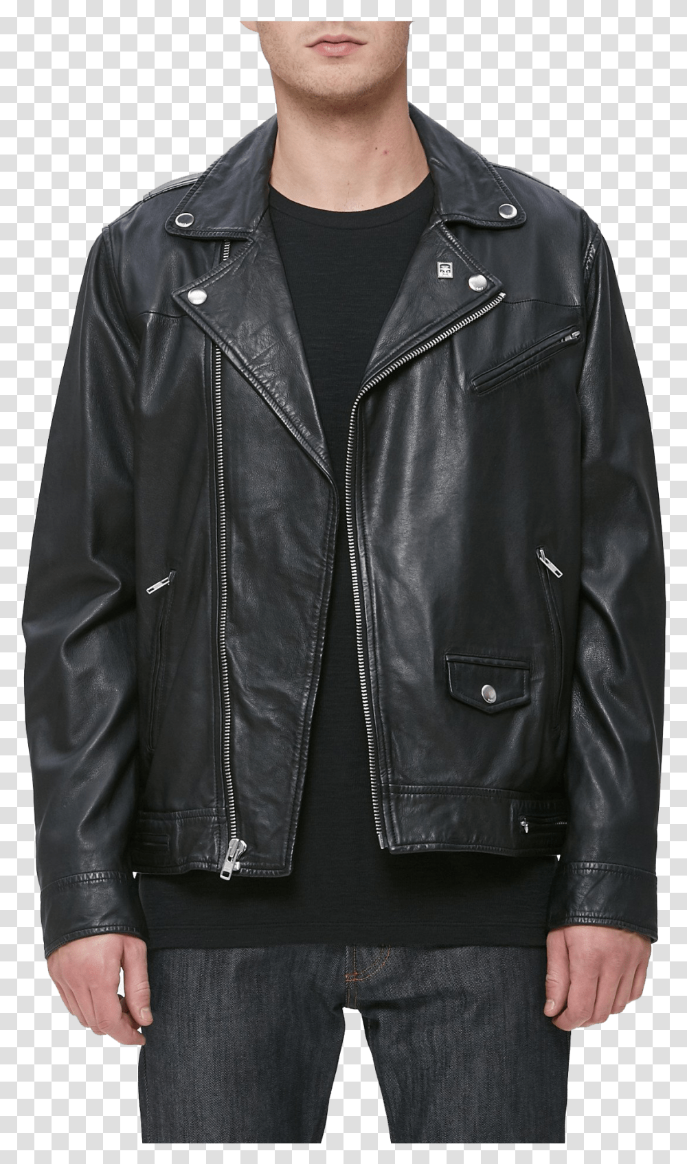 Leather Jacket Free Download Leather Jacket, Apparel, Coat, Person Transparent Png