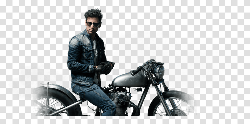 Leather Jackets Style Leather Gloves Men, Person, Motorcycle, Vehicle, Transportation Transparent Png