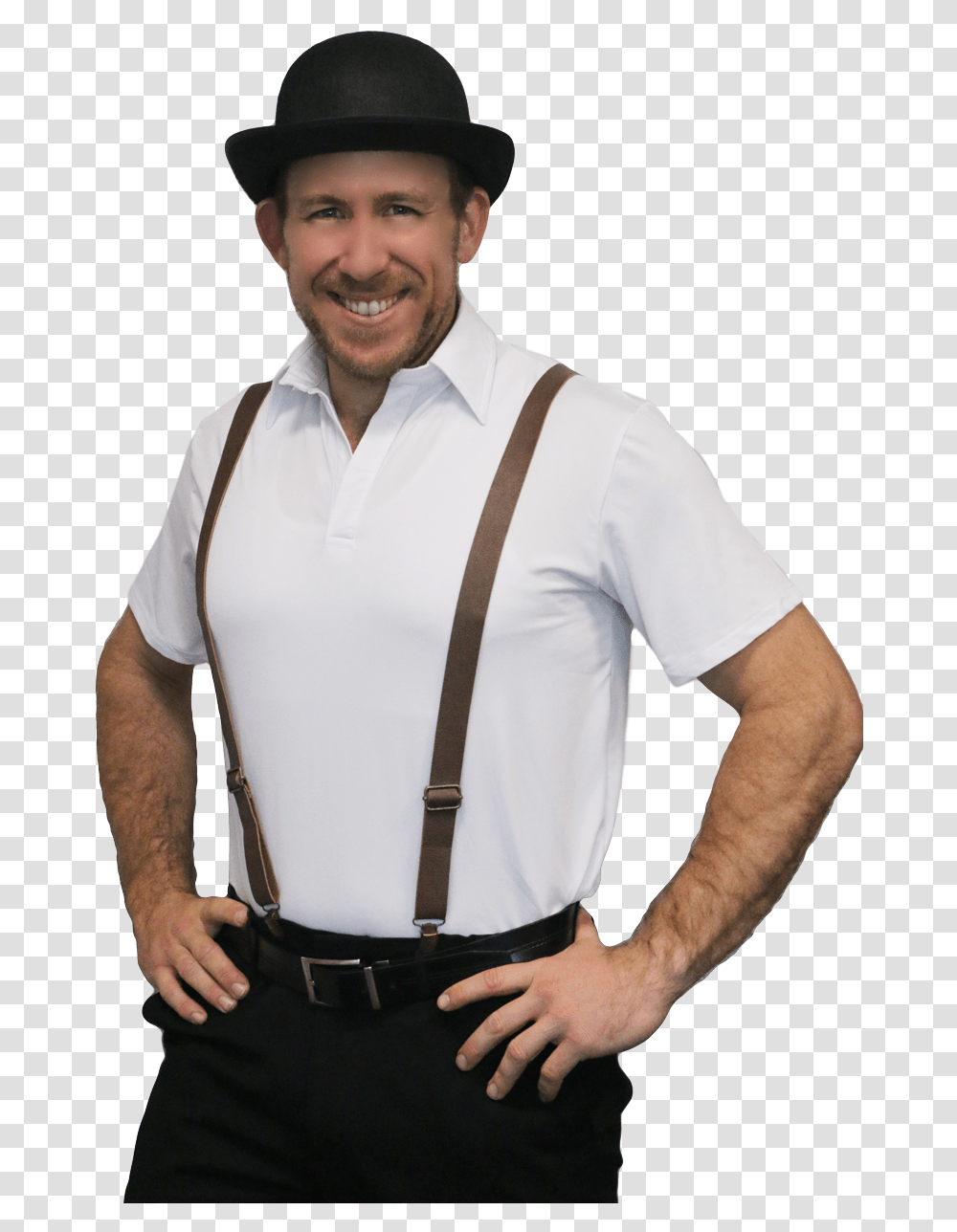 Leather Look Suspendersbraces Brown Big Party Oz Suspenders Halloween Costume, Person, Human, Shirt, Clothing Transparent Png