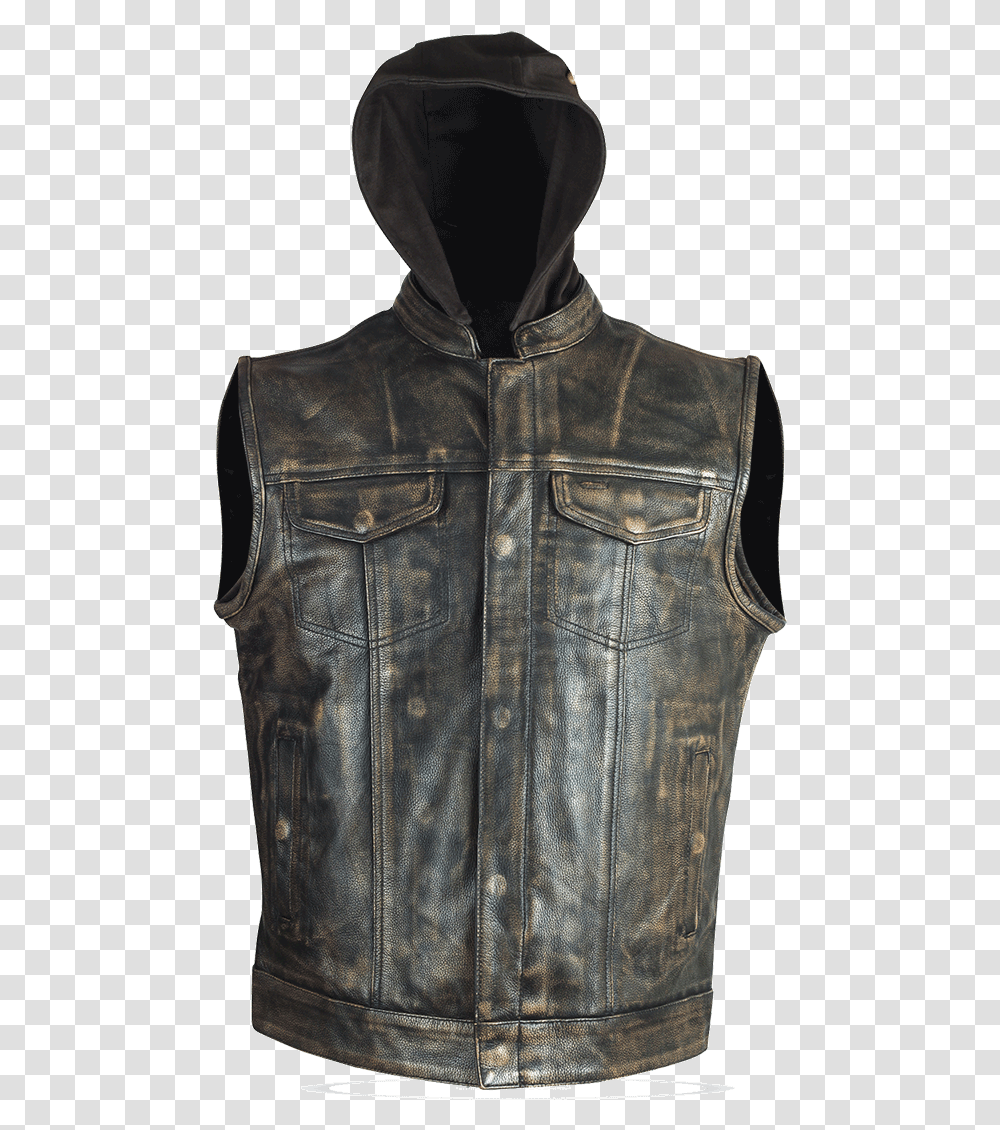 Leather Motorcycle Gang Vest, Apparel, Person, Human Transparent Png
