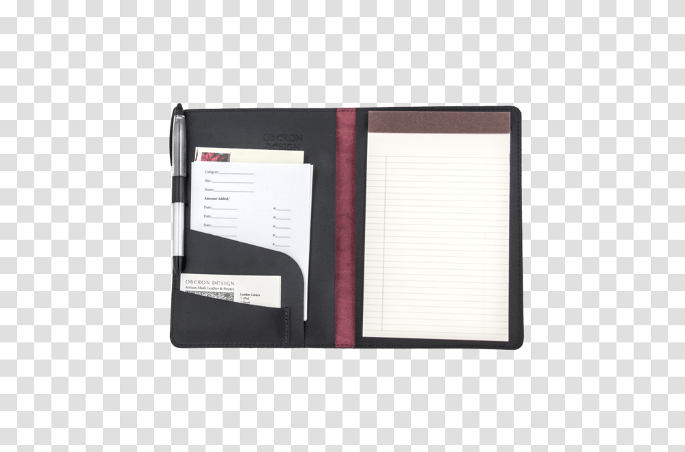 Leather Portfolio With Notepad Pockets Pen Holder X, File Binder, File Folder, Business Card, Paper Transparent Png