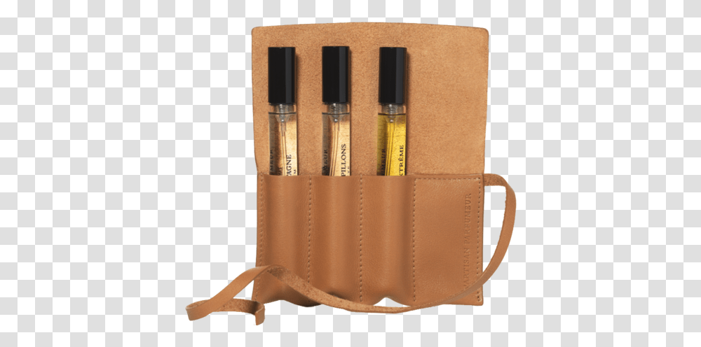 Leather Pouch Chestnut Brown Messenger Bag, Cosmetics, Bottle, Book, Perfume Transparent Png