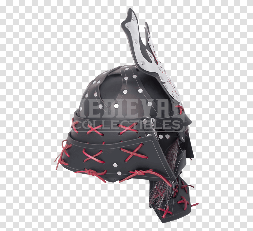 Leather Samurai Helmet Goaltender Mask, Apparel, Chair, Bag Transparent Png