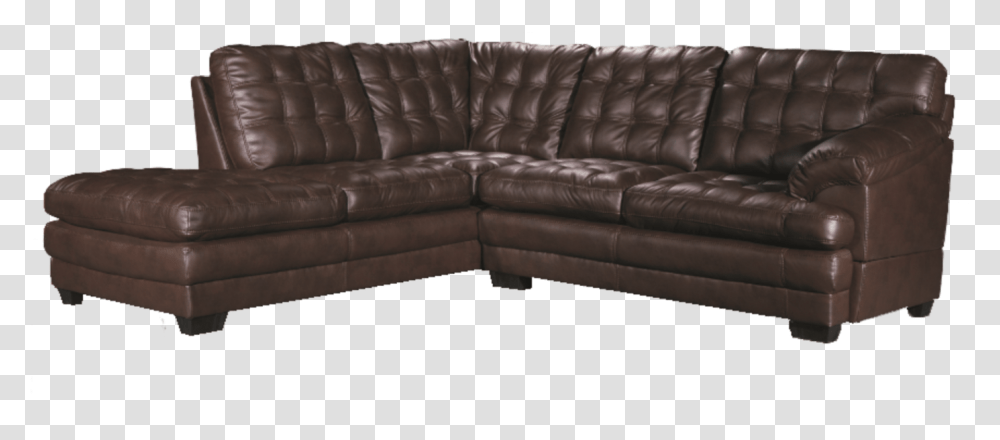 Leather Sectional With Right Or Left Facing Chaise Sofa Bed, Couch, Furniture, Ottoman Transparent Png