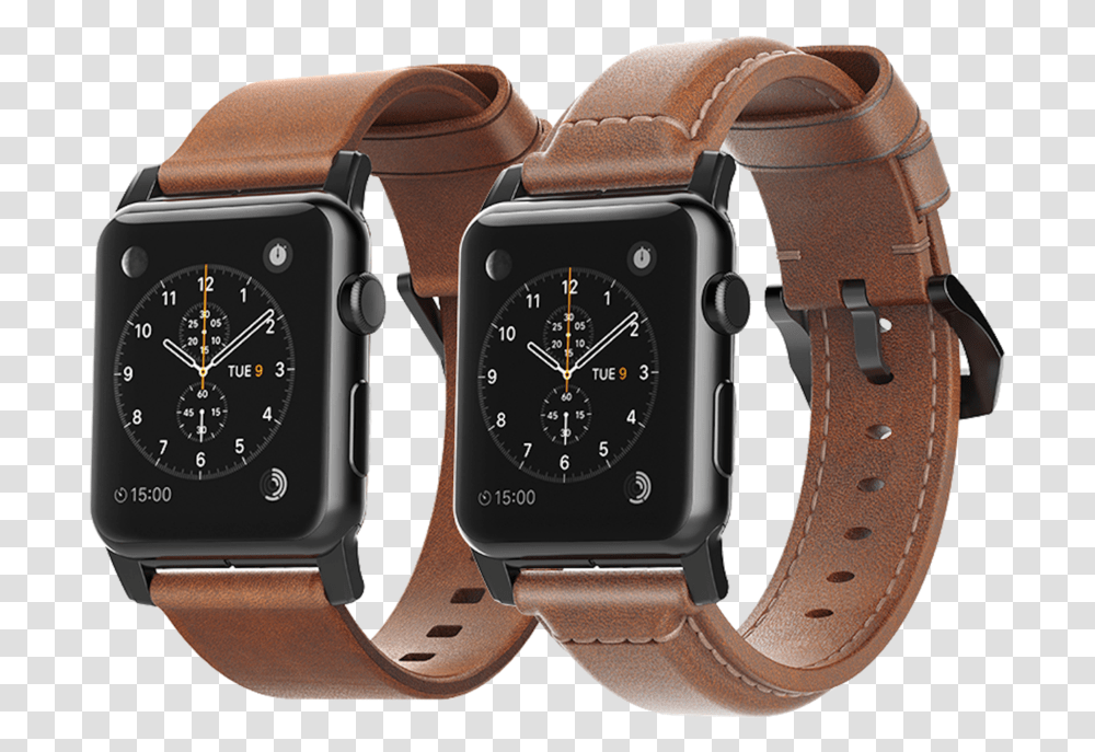 Leather Strap By Nomad Best Leather Band For Apple Watch, Wristwatch Transparent Png