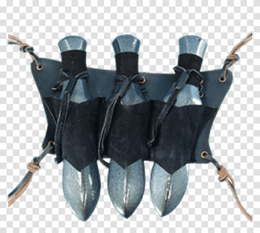 Leather Throwing Knife Holster, Bow, Pottery Transparent Png