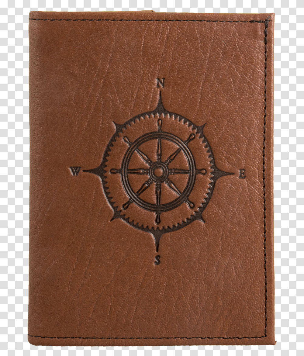 Leather Traveler Wallet Compass Embossed In Leather, Diary, Clock Tower, Architecture Transparent Png