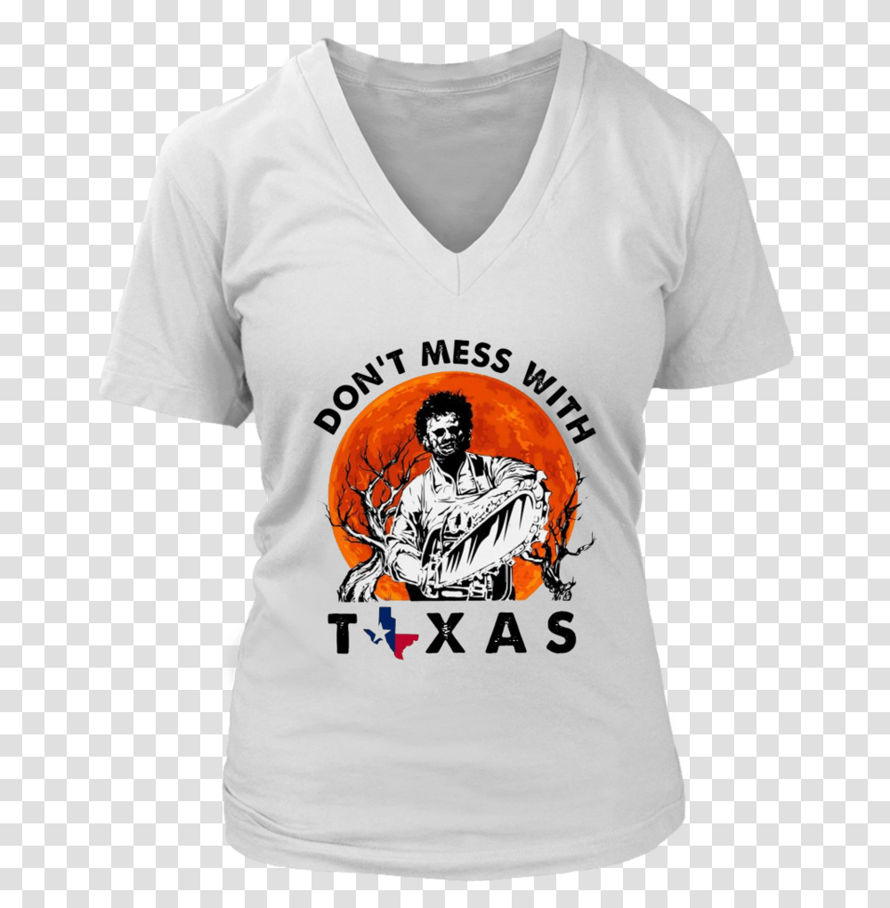 Leatherface Don't Mess With Texas Halloween Shirt Unicorn Shirts For Moms, Apparel, T-Shirt, Person Transparent Png