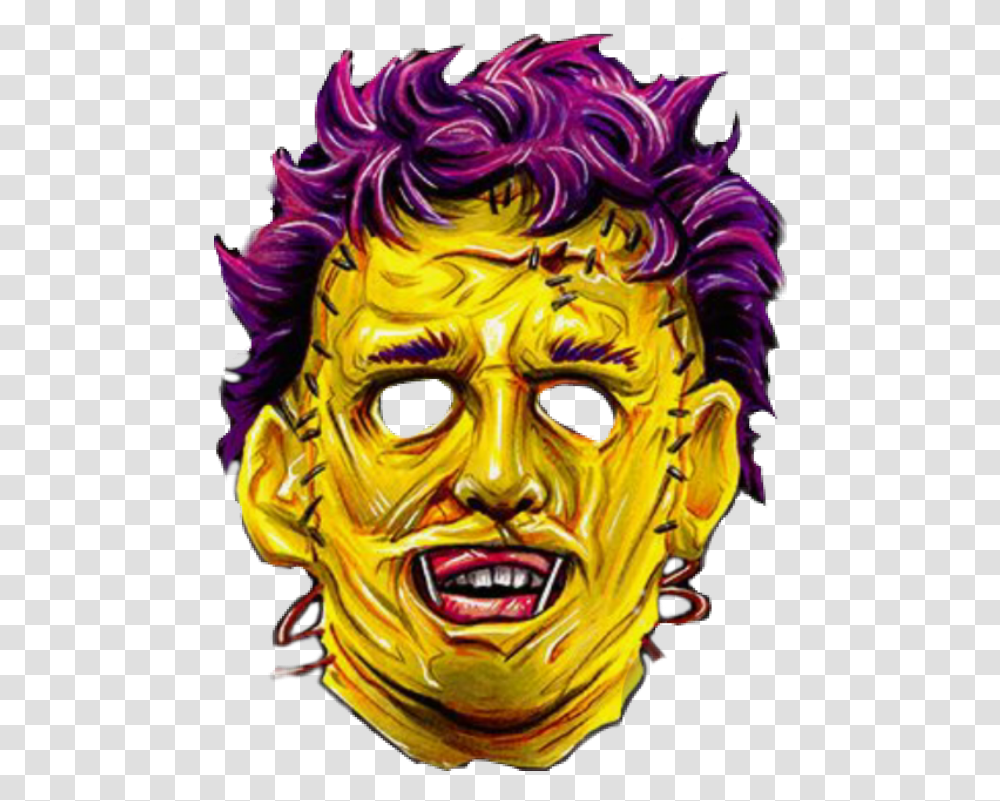 Leatherface Texaschainsawmassacre Sticker By Chrundle Horror Movie Characters Drawings, Head, Crowd, Mask, Carnival Transparent Png