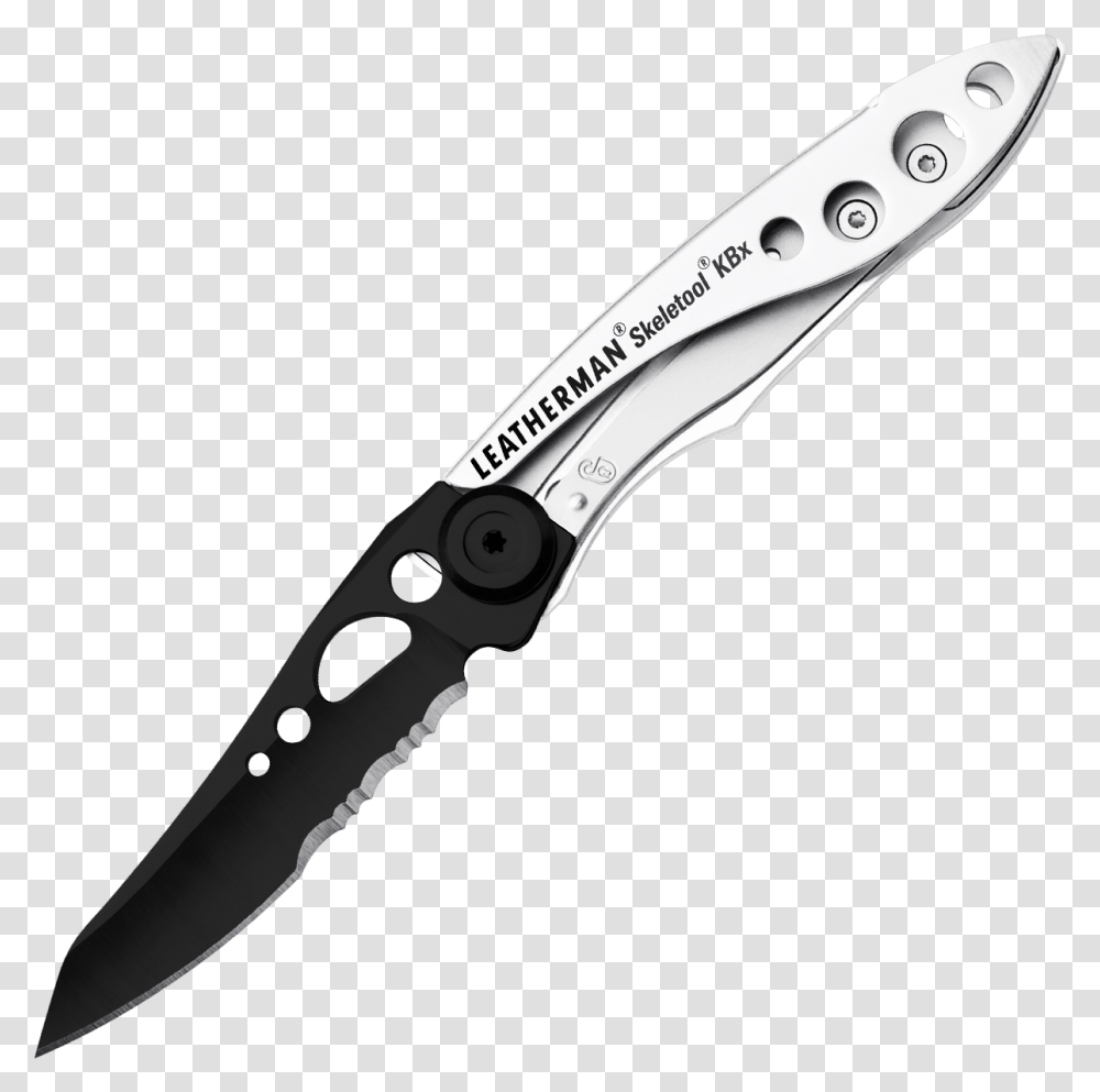 Leatherman Skeletool Kbx Black Silver, Weapon, Weaponry, Knife, Blade Transparent Png