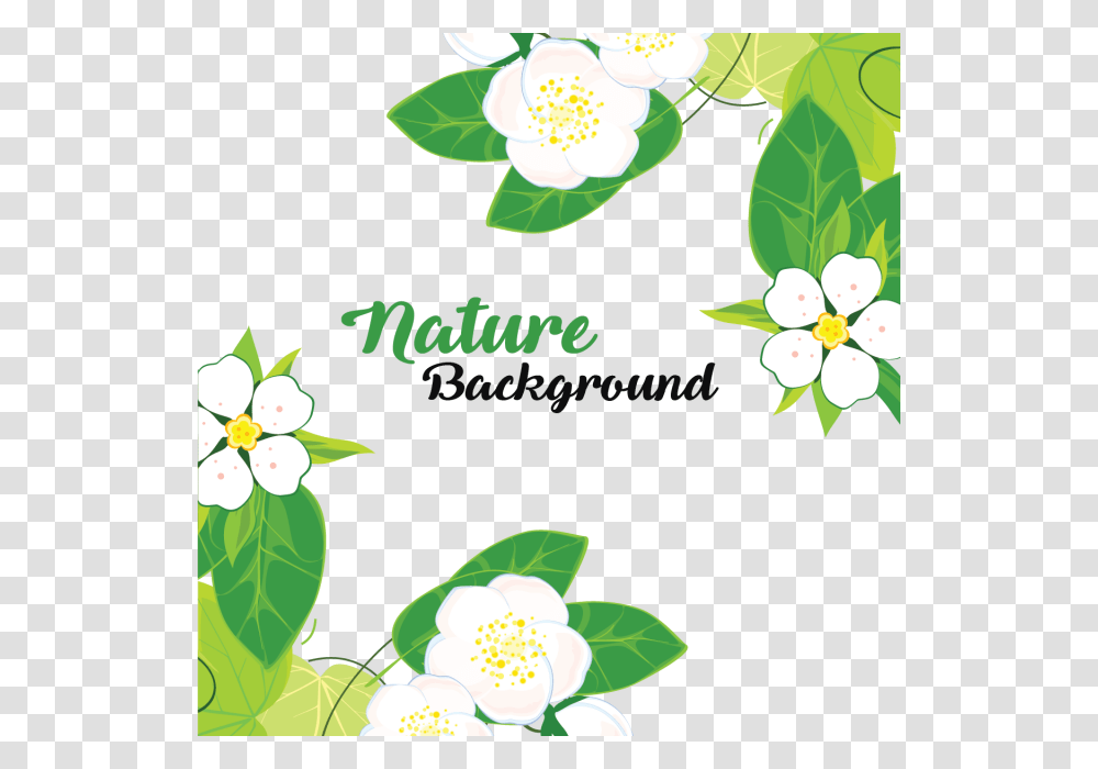 Leaves And Flowers With Nature Background Leaves Background, Floral Design, Pattern Transparent Png