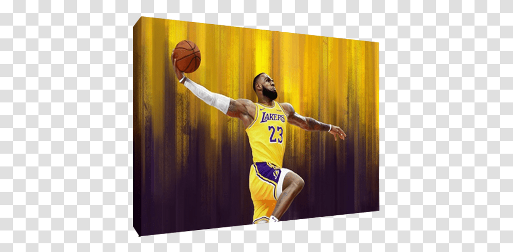 Lebron James Canvas, People, Person, Human, Team Sport Transparent Png