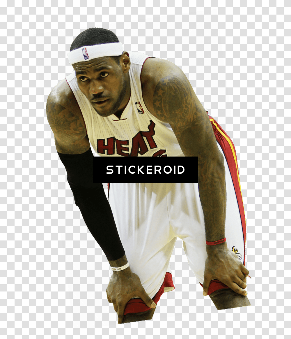 Lebron James Looking Left Basketball Player Full Size Lebron James Miami Heat, Person, Sport, Arm, People Transparent Png