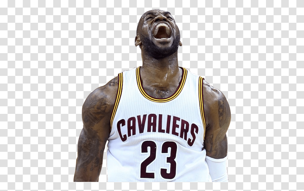 Lebron James Screaming Cavs, Person, People, Sport Transparent Png