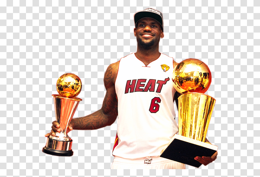 Lebron Miami Heat, Trophy, Person, Human, Gold Medal Transparent Png