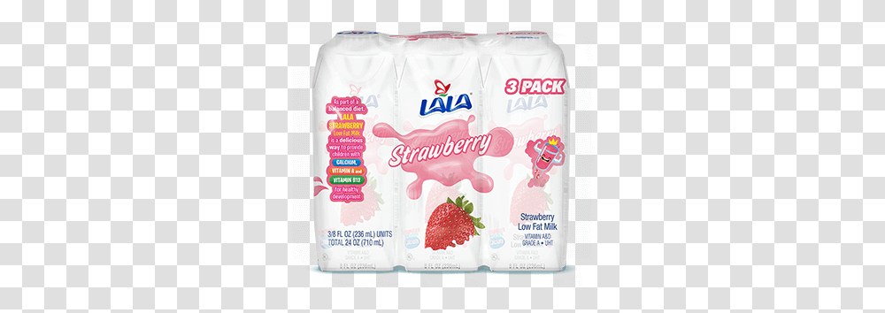 Leche De Fresa Ultrapasteurizada Lala Lala 3 Pack Strawberry, Diaper, Food, Flyer, Poster Transparent Png