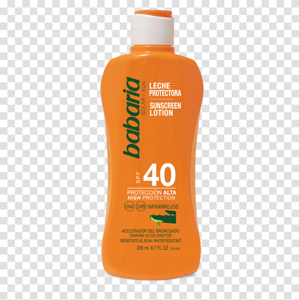 Leche Protectora Spf 40 De Aloe Vera De Babaria Aveda Hair Amp Body Cleanser, Sunscreen, Cosmetics, Bottle, Beer Transparent Png