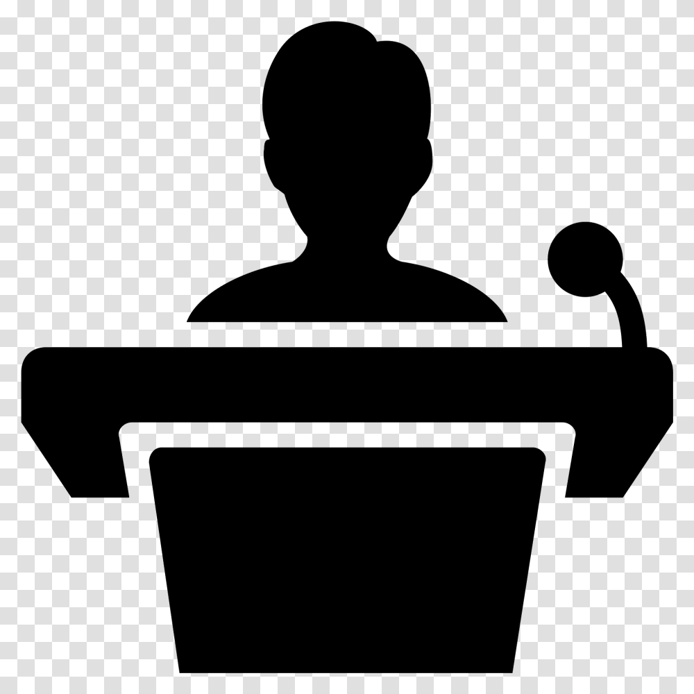 Lecturer Icon Free Public Speaking Speaker Icon, Gray, World Of Warcraft Transparent Png